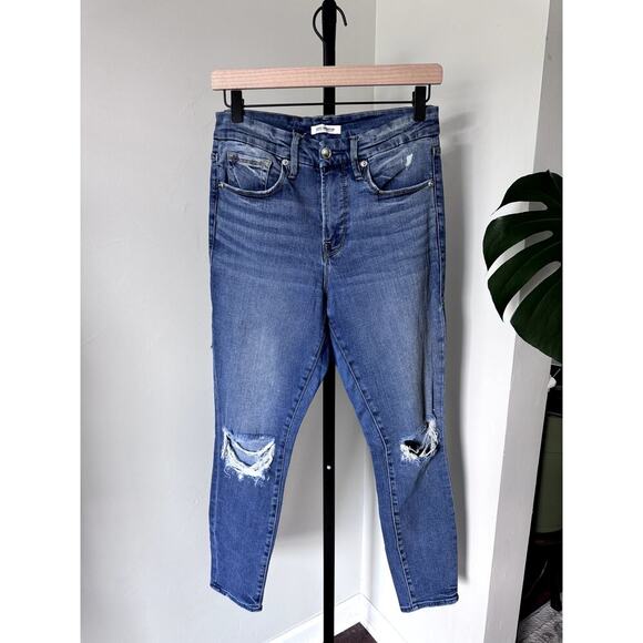 Good American Good Legs Distressed Jeans - Picture 1 of 3